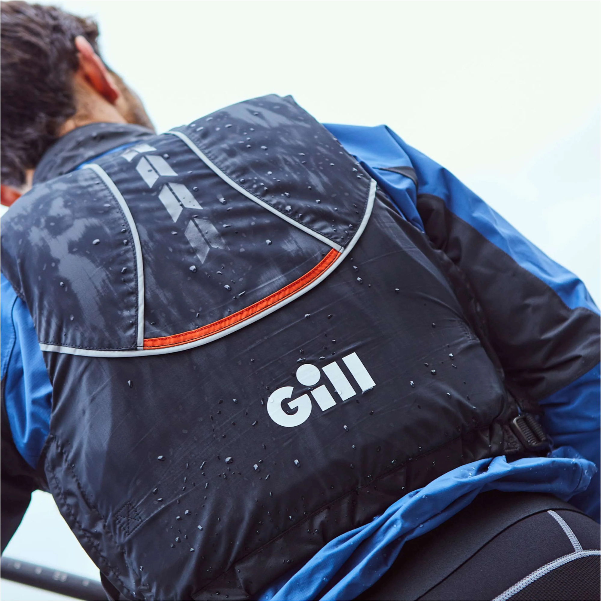 2026 Gill Pursuit Pro Racer Side Zip 50N Buoyancy Aid 4916 - Black / Orange